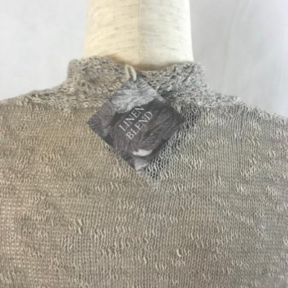 NWT Cynthia Rowley Long Sleeve Lightweight Open-Stitched Cardigan Size L - Picture 6 of 13